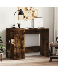 Bureau chêne fumé 102x50x75 cm bois d'ingénierie | Mobilier & Déco