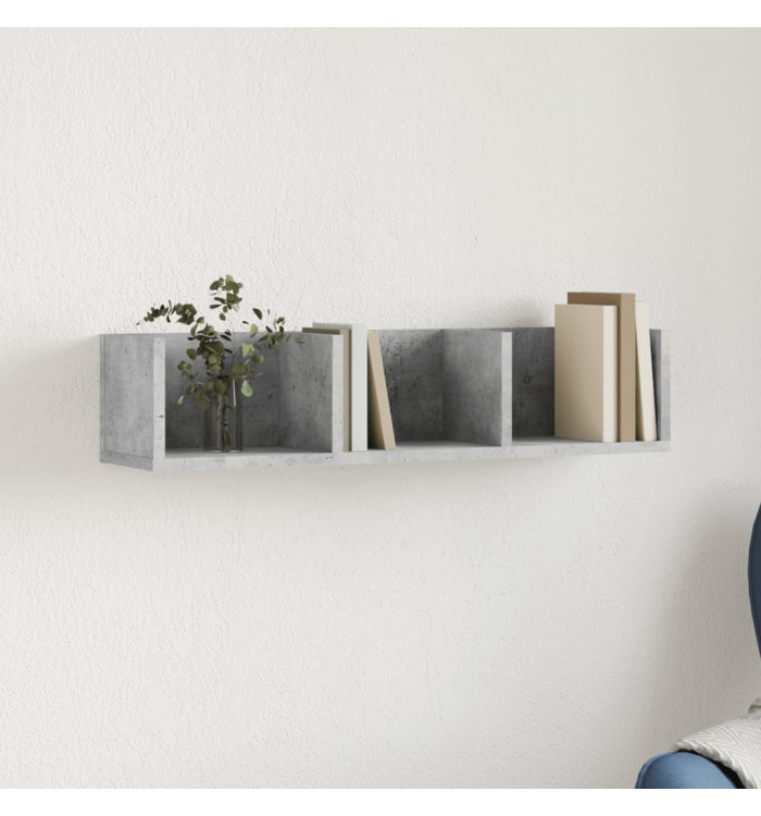 Armoire murale gris béton 75x18x16,5 cm bois d'ingénierie | Mobilier & Déco