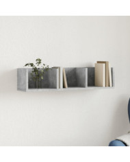 Armoire murale gris béton 75x18x16,5 cm bois d'ingénierie | Mobilier & Déco
