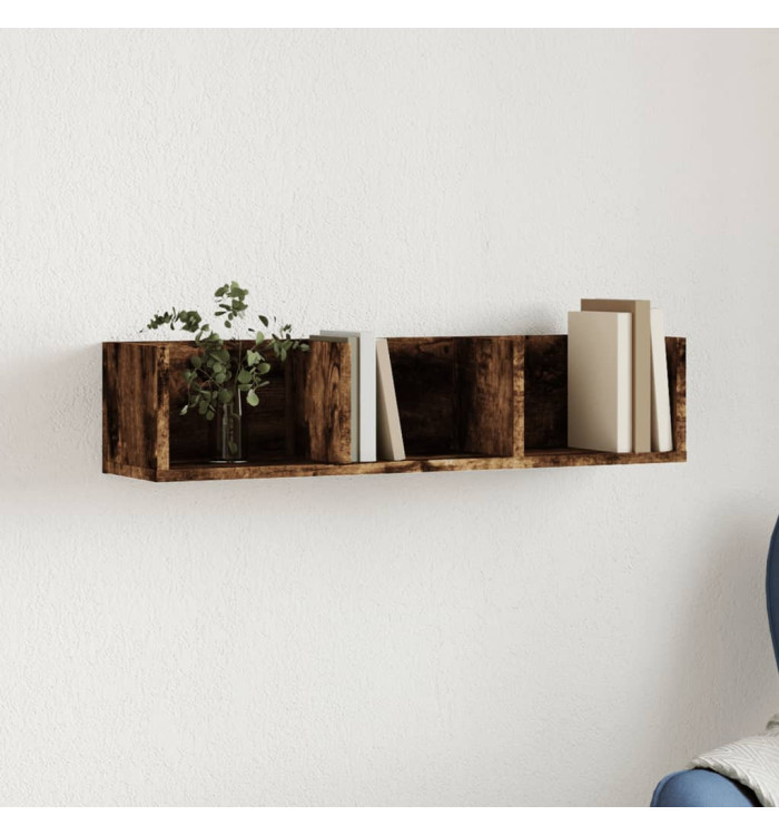 Armoire murale chêne fumé 75x18x16,5 cm bois d'ingénierie | Mobilier & Déco