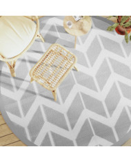Tapis d'extérieur ARAKIL gris Ø200 cm PP | Mobilier & Déco