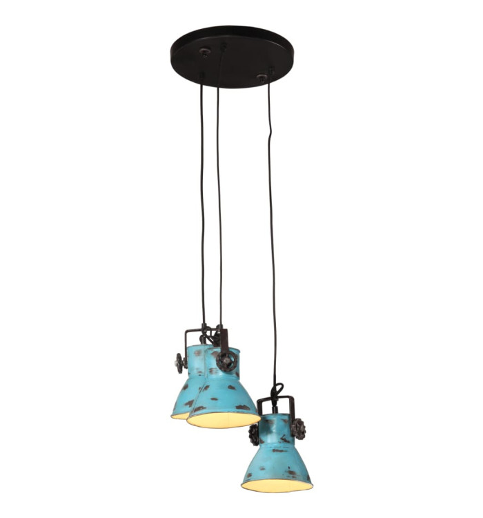 Lampe suspendue 25 W bleu délavé 30x30x100 cm E27 | Mobilier & Déco