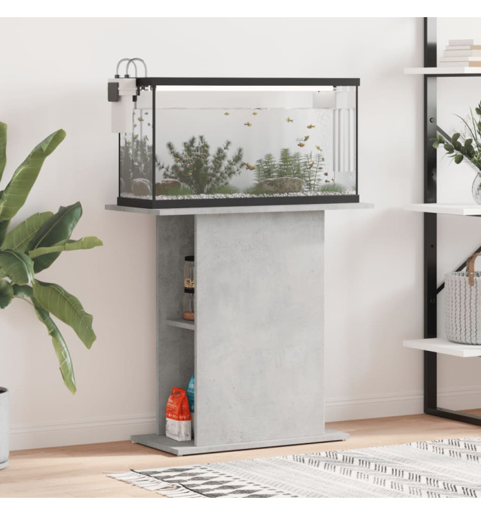 Support pour aquarium gris béton 75x36x72,5cm bois d'ingénierie | Mobilier & Déco