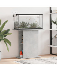 Support pour aquarium gris béton 75x36x72,5cm bois d'ingénierie | Mobilier & Déco