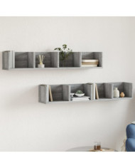 Armoires murales 2 pcs sonoma gris 99x18x16,5cm bois ingénierie | Mobilier & Déco