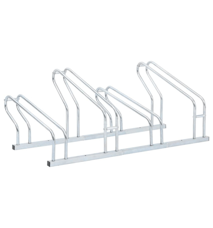 Support de vélo au sol autoportant pour 4 vélos acier galvanisé | Mobilier & Déco