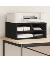 Support d'imprimante noir 49x40x22,5 cm bois d'ingénierie | Mobilier & Déco