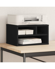 Support d'imprimante noir 40x32x22,5 cm bois d'ingénierie | Mobilier & Déco