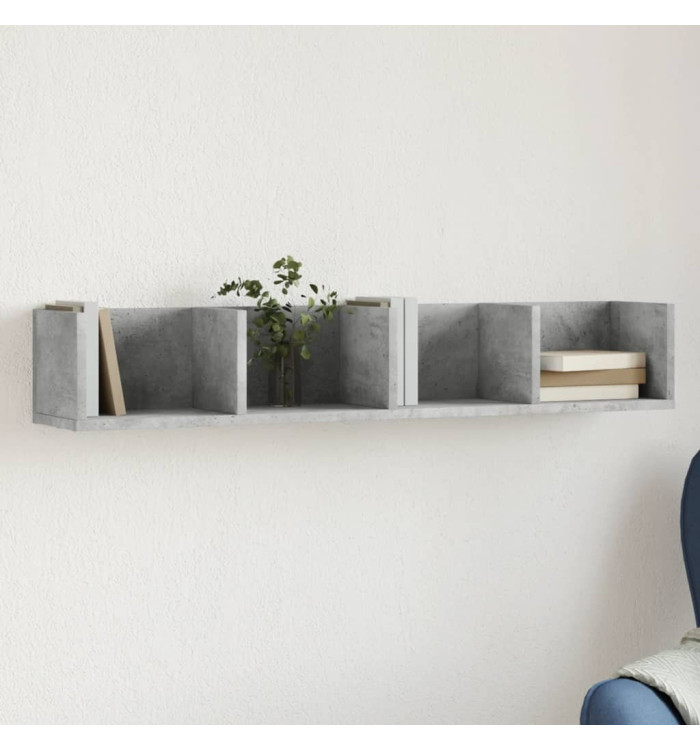 Armoire murale gris béton 99x18x16,5 cm bois d'ingénierie | Mobilier & Déco
