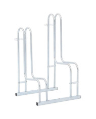 Support de vélo au sol autoportant pour 2 vélos acier galvanisé | Mobilier & Déco
