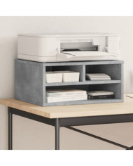 Support d'imprimante gris béton 49x40x22,5 cm bois d'ingénierie | Mobilier & Déco