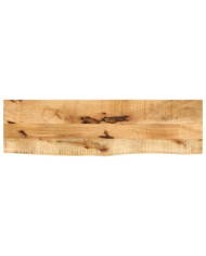 Dessus de table 100x40x2,5cm bord vif bois massif manguier brut | Mobilier & Déco