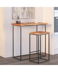 Dessus de table 70x60x2,5 cm rectangulaire bois massif acacia | Mobilier & Déco