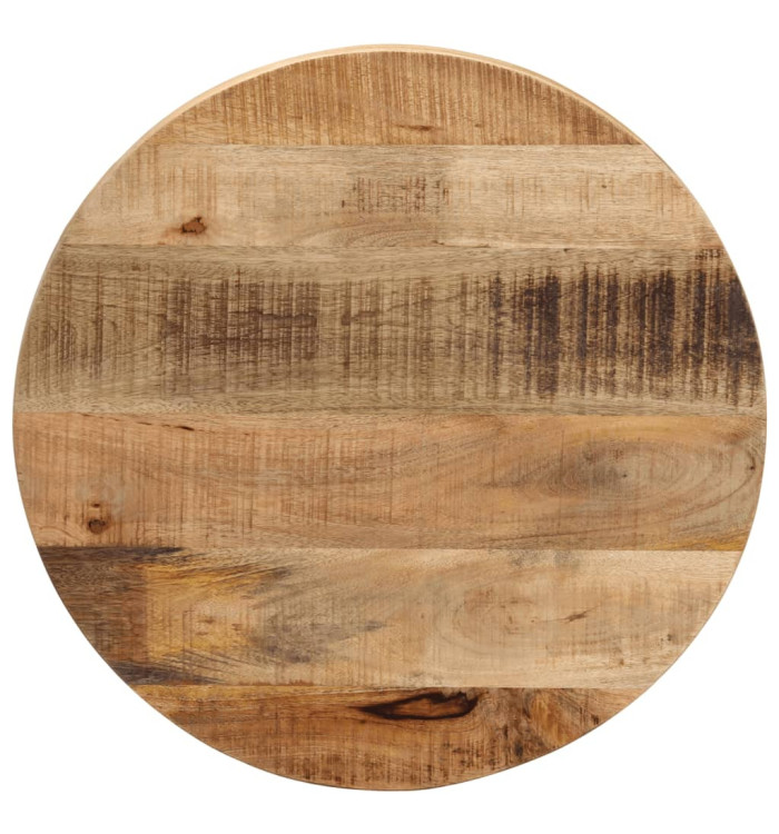Dessus de table Ø 50x3,8 cm rond bois massif de manguier brut | Mobilier & Déco