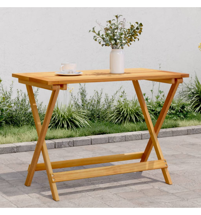 Table pliable de jardin 90x52,5x65 cm bois d'acacia solide | Mobilier & Déco