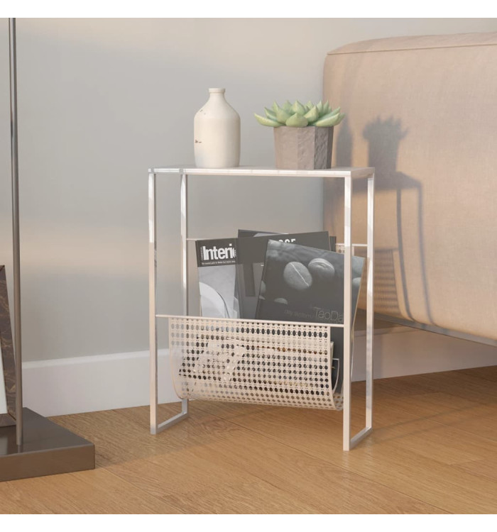 Porte-revue Argenté 35x15x45 cm Acier | Mobilier & Déco