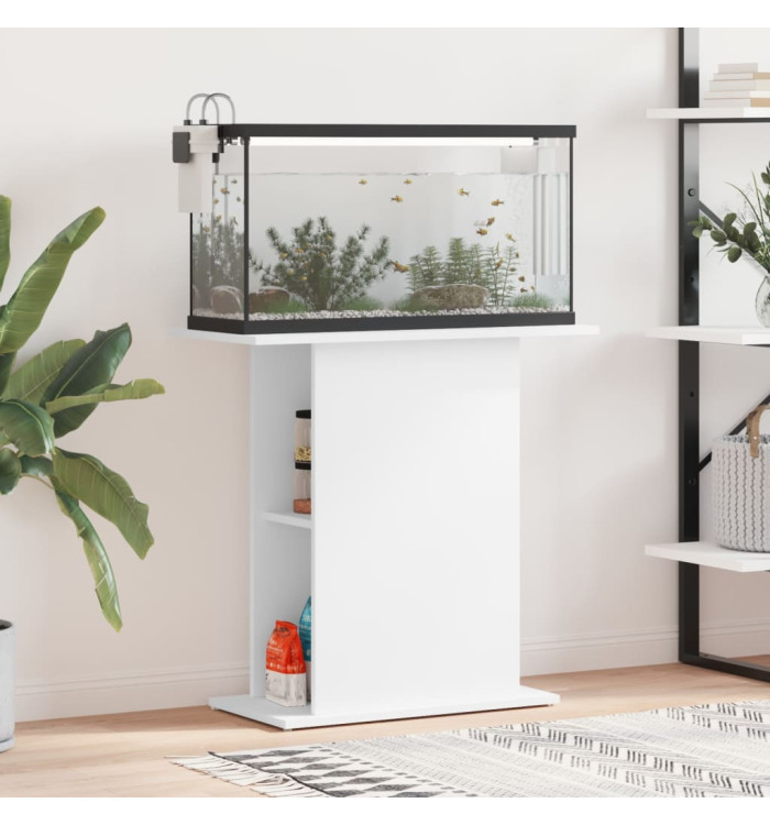Support pour aquarium blanc 75x36x72,5 cm bois d'ingénierie | Mobilier & Déco