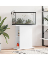 Support pour aquarium blanc 75x36x72,5 cm bois d'ingénierie | Mobilier & Déco