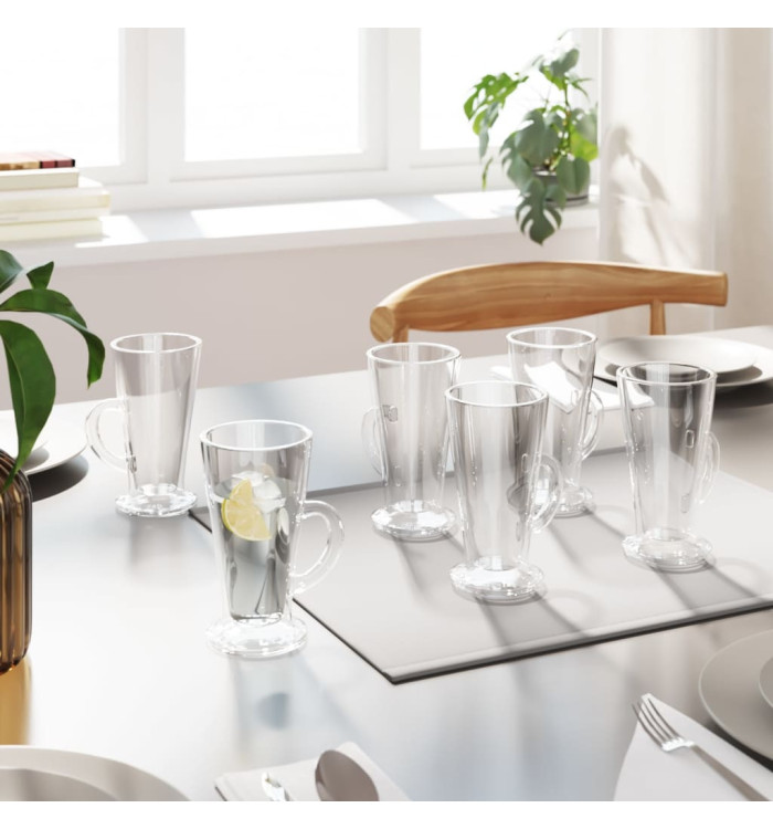 Verres à latte avec poignée 6 pcs 250 ml | Mobilier & Déco
