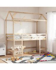 Toit de lit pour enfants 207x95,5x159 cm bois de pin massif | Mobilier & Déco