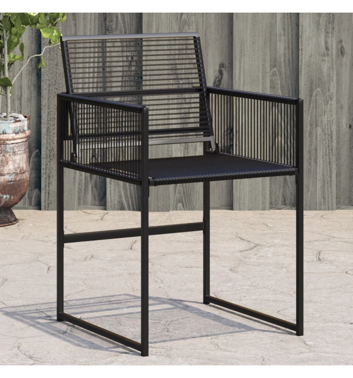 Chaises de jardin lot de 4 noir résine tressée | Mobilier & Déco