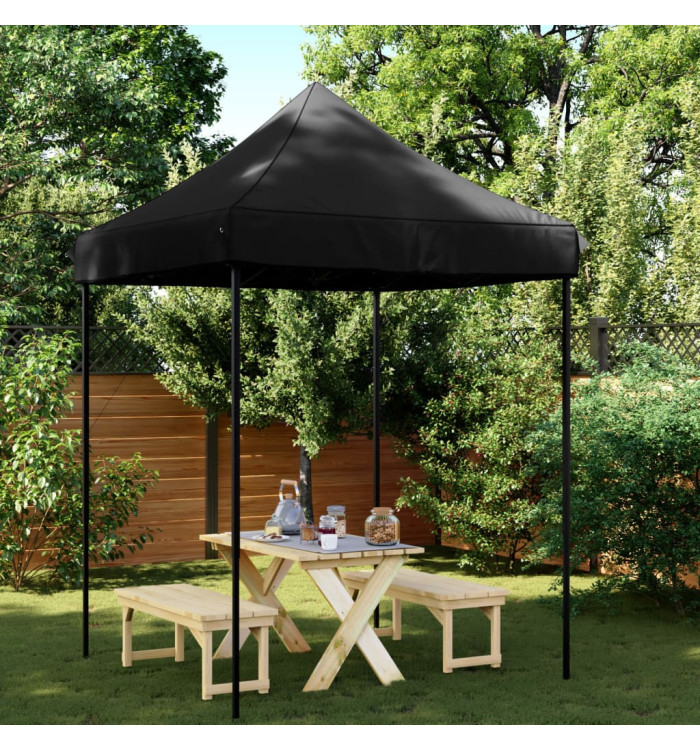 Tente de réception pliable escamotable noir 200x200x306 cm | Mobilier & Déco