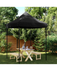 Tente de réception pliable escamotable noir 200x200x306 cm | Mobilier & Déco