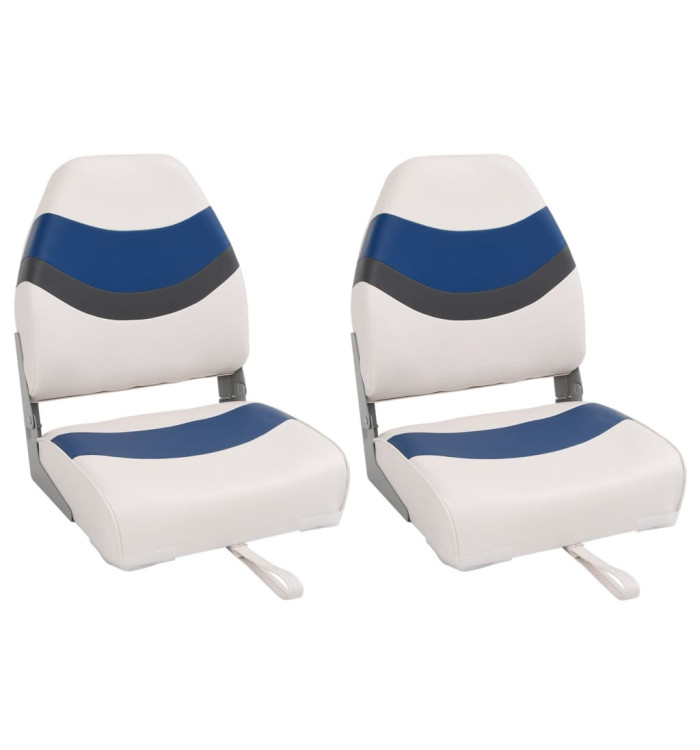 Sièges de bateau pliables lot de 2 à dossier haut 44x38x55 cm | Mobilier & Déco