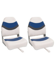 Sièges de bateau pliables lot de 2 à dossier haut 44x38x55 cm | Mobilier & Déco