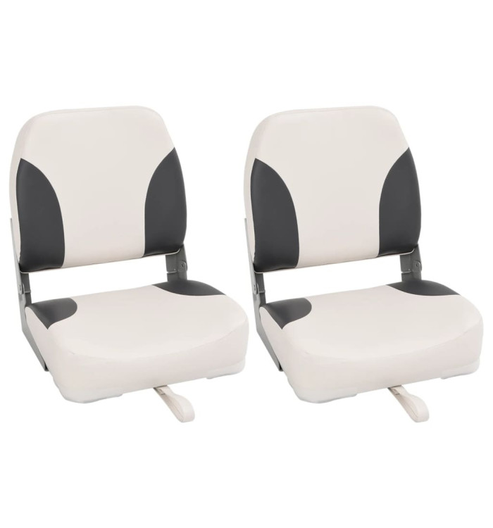 Sièges de bateau pliables lot de 2 à dossier haut 41x36x48 cm | Mobilier & Déco