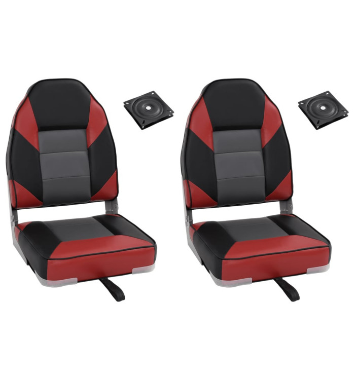 Ensemble de sièges de bateau pliables lot de 4 dossier haut | Mobilier & Déco