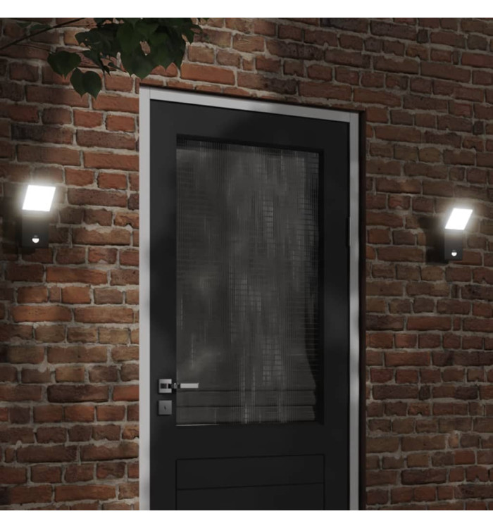 Applique murale LED d'extérieur avec capteurs noir | Mobilier & Déco