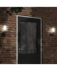 Appliques murales d'extérieur 2 pcs noir acier inoxydable | Mobilier & Déco