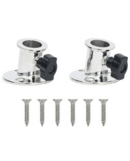 Base ronde de bimini pour tube de 26 mm 2 pcs inox | Mobilier & Déco