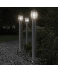 Lampadaire d'extérieur et sortie argenté 110cm acier inoxydable | Mobilier & Déco