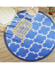 Tapis d'extérieur ARAKIL bleu Ø160 cm PP | Mobilier & Déco