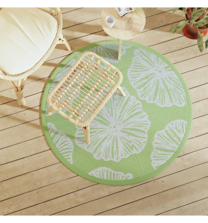 Tapis d'extérieur ARAKIL vert Ø120 cm PP | Mobilier & Déco