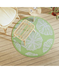 Tapis d'extérieur ARAKIL vert Ø120 cm PP | Mobilier & Déco