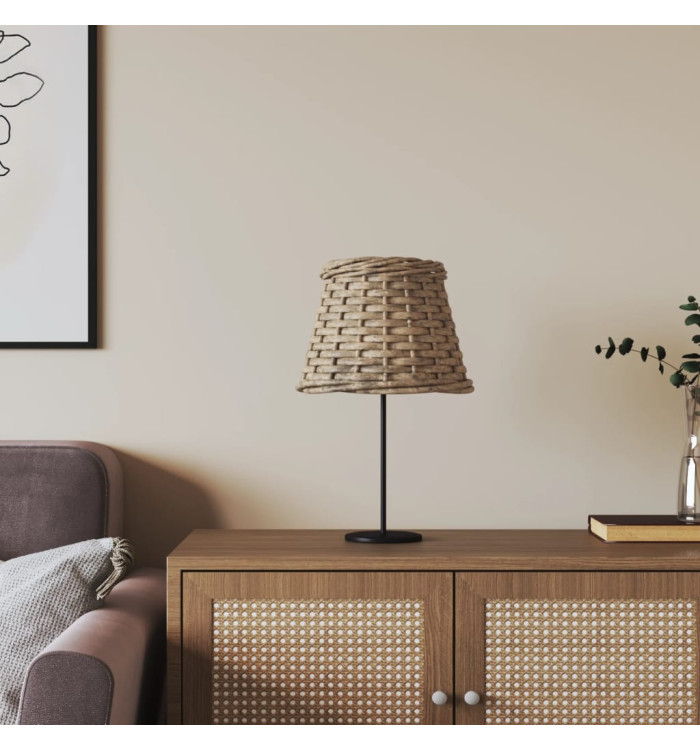 Abat-jour marron Ø15x12 cm osier | Mobilier & Déco