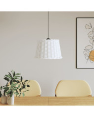 Abat-jour de plafonnier blanc Ø40x26 cm osier | Mobilier & Déco