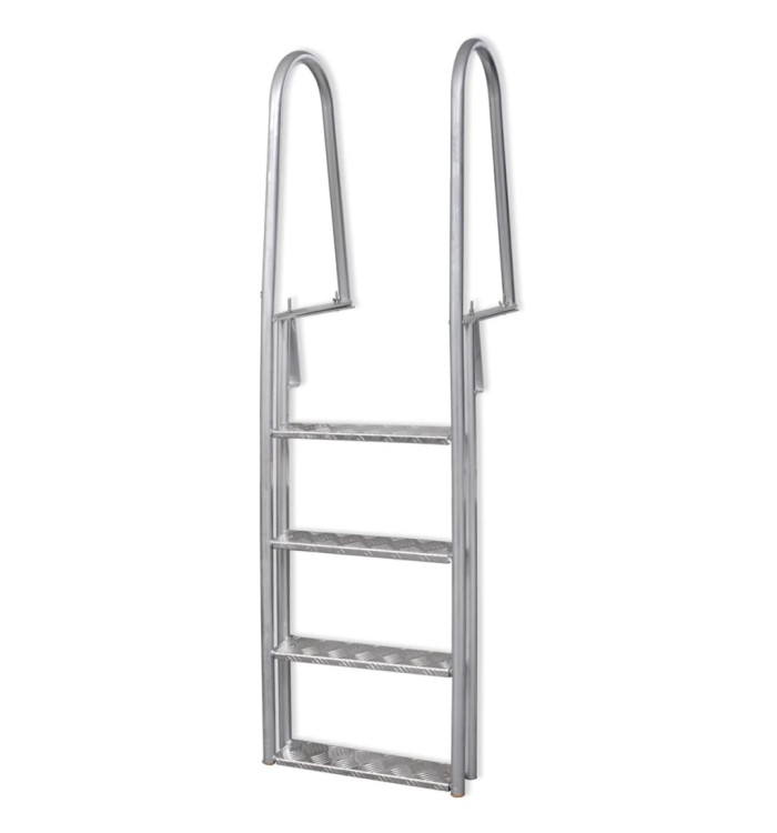 Échelle de piscine/quai à 4 marches Aluminium 167 cm | Mobilier & Déco