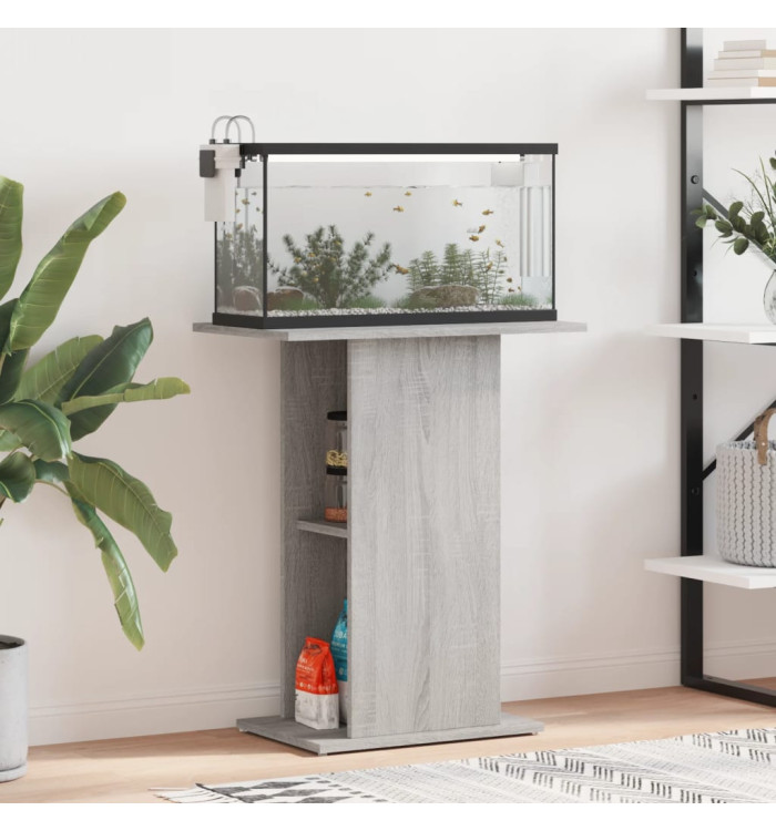 Support d'aquarium sonoma gris 60,5x36x72,5cm bois d'ingénierie | Mobilier & Déco