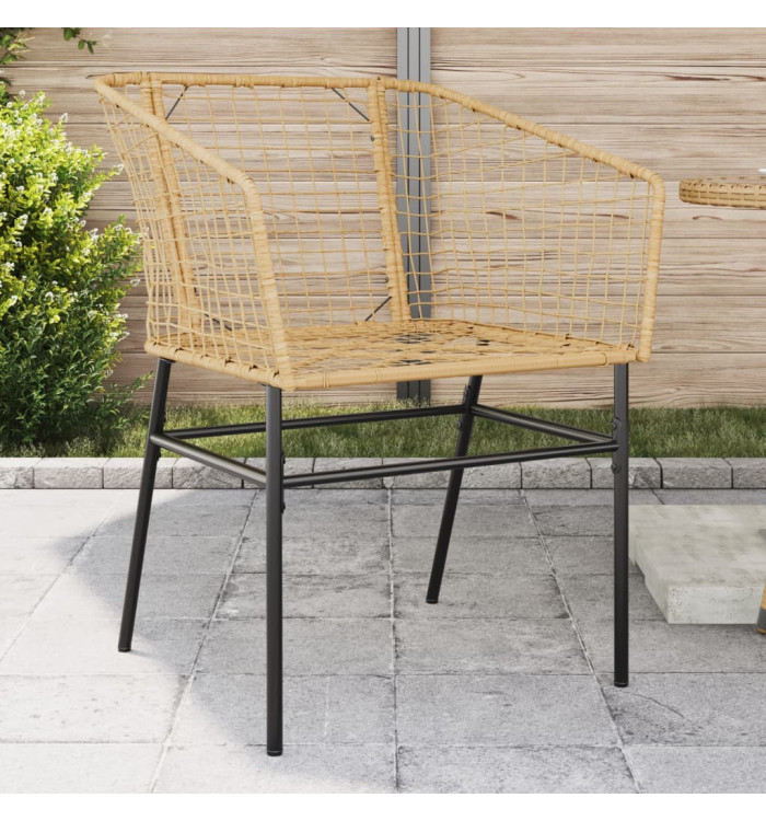 Chaises de jardin lot de 2 marron résine tressée | Mobilier & Déco