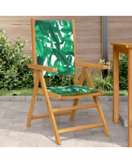 Chaises de jardin lot de 2 motif de feuilles acacia et tissu | Mobilier & Déco