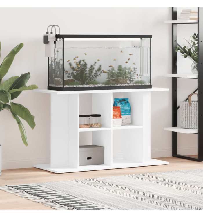 Support pour aquarium blanc 100x40x60 cm bois d'ingénierie | Mobilier & Déco