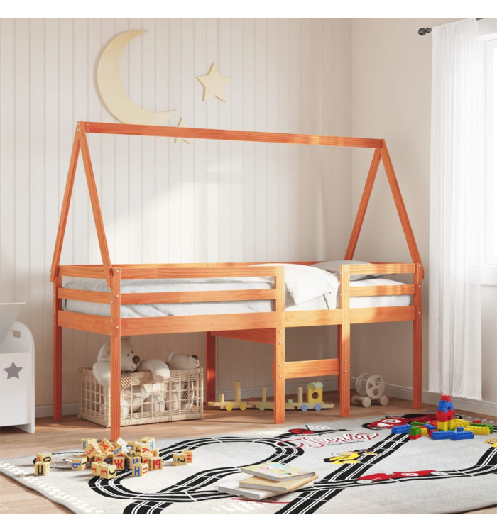 Toit de lit pour enfants 209x85,5x88 cm bois de pin massif | Mobilier & Déco
