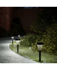 Lampes solaires d'allées et piquets de sol 12 pcs blanc | Mobilier & Déco