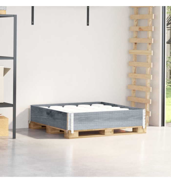 Collier de palette gris 100x100 cm bois de pin solide | Mobilier & Déco