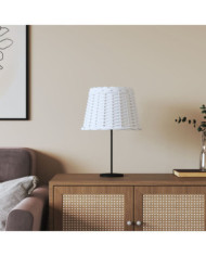 Abat-jour blanc Ø30x20 cm osier | Mobilier & Déco