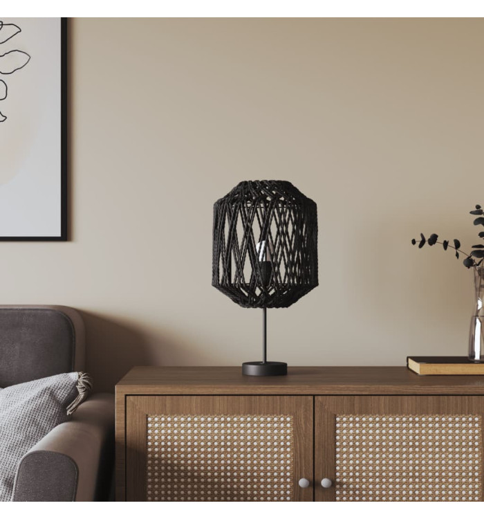 Abat-jour noir Ø23x28 cm fer et papier | Mobilier & Déco